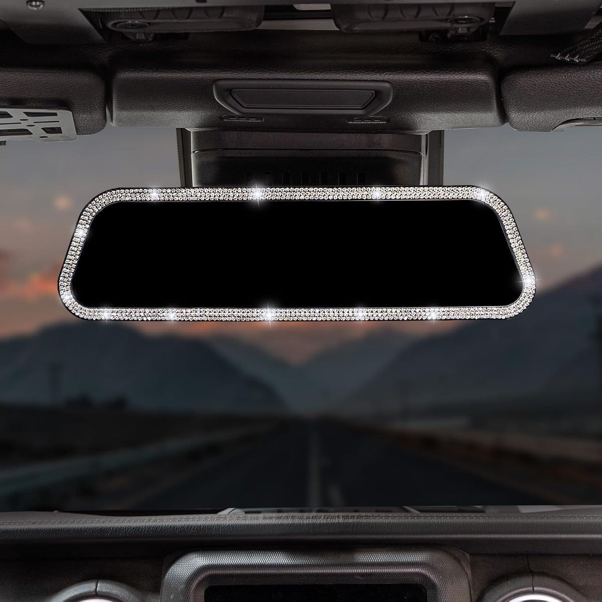 JOYTUTUS Rearview Mirror, 12 Inch Panoramic Interior Clip-on Wide Angle Convex Universal Rear View Mirror to Reduce Blind Spot Effectively for More Car SUV Trucks -Clear