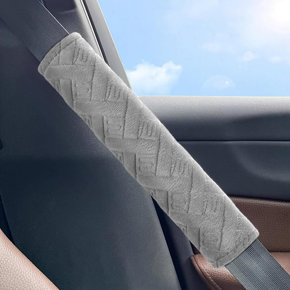 surpassme Car Seat Belt Pads Cover, 2 Pack Seat Belt Shoulder Strap Covers Protector to Release Stress to Your Neck and Shoulder for a Safety Driving (Pink)