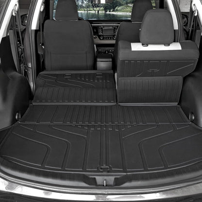 Floor Mats for Toyota Sienna 2021-2026, All Weather Floor Mats Lower Trunk Cargo Liner Accessories, Full Coverage Set (Fit 8-Seat with Spare Tire)