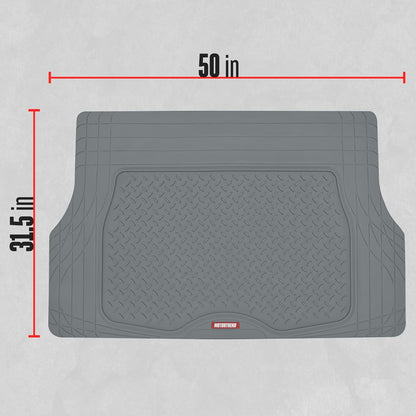 Motor Trend Heavy Duty Utility Cargo Liner Floor Mats for Car Truck SUV, Trimmable to Fit Trunk, All Weather Protection