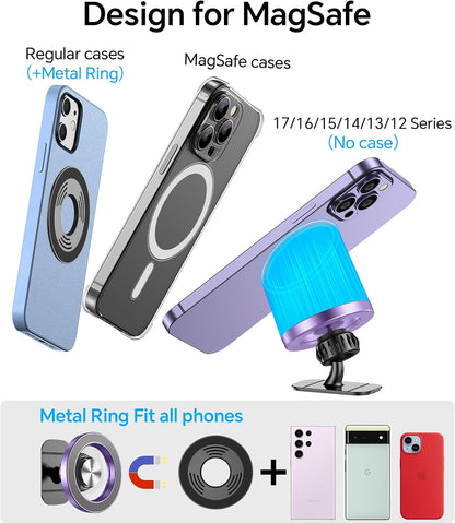 Kaistyle for Magsafe Car Mount【Strong Magnets】Magnetic Phone Holder for Car Phone Holder Mount Dash Mounted Holders Phone Holders for Your Car Accessories for Women Men for iPhone 17 Pro Max 16 15 14