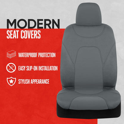 Motor Trend AquaShield Waterproof Front Seat Covers, Black Seat Covers for Cars – Neoprene Front Car Seats Cover, SUV Seat Covers Protector - Car Interior Cover for Auto, Trucks, & Dog Owners