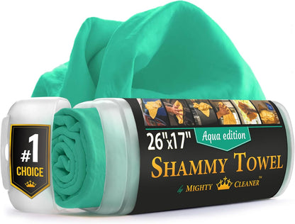 Premium Shammy Cloth for Car Drying - 26”x17” - Super Absorbent Chamois Towel for Car - Scratch-Free, Reusable & Soft