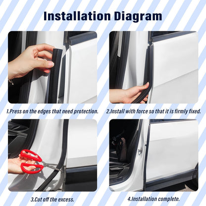 20Ft Car Door Weather Stripping Door Seal Strip,U-Shaped Rubber Edge Trim with Steel Strip Door Sealers for Door Frame of Car Truck SUV RV Boat Home,Keeps Car Interior Tidy and Quieter (20Ft)