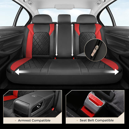 Coverado Car Seat Covers, Seat Covers Full Set, 5 Seats Automotive Seat Cover, Mesh Breathable Seat Protectors, Universal Fit for Most Cars