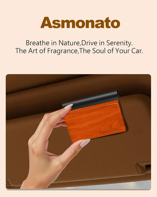 Car Air Freshener Wood Air Freshener for Visor Clip Long Lasting Car Odor Eliminator Scent Diffuser for Cabin 2 Metal Clips Variety 3 Pack(Grove-Open Air-Pine)