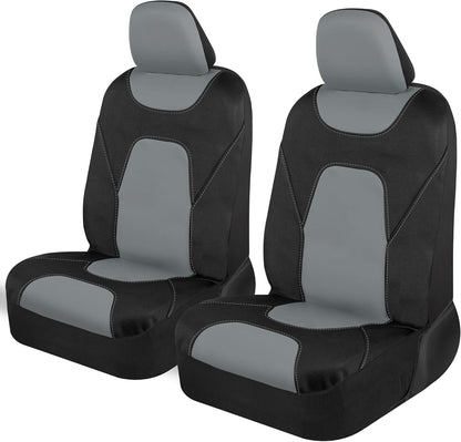 Motor Trend AquaShield Waterproof Front Seat Covers, Black Seat Covers for Cars – Neoprene Front Car Seats Cover, SUV Seat Covers Protector - Car Interior Cover for Auto, Trucks, & Dog Owners