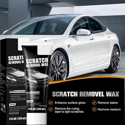 2pcs SCRATCHREMOVAL Wax Car Scratch Remover Wax,Universal Premium Polishing Compound for Deep Scratches,Car Scratch Repair Tool, (120 Ml) 4 Fl Oz with Sponge+ rag