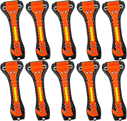 10 Pack Car Safety Hammer, Auto Emergency Escape Tool Car Window Glass Breaker and Seat Belt Cutter for Family Rescue, Car Life Saving Survival Kit