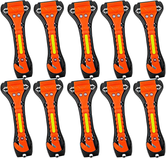 10 Pack Car Safety Hammer, Auto Emergency Escape Tool Car Window Glass Breaker and Seat Belt Cutter for Family Rescue, Car Life Saving Survival Kit