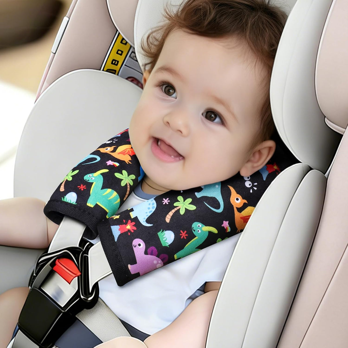 COOLBEBE Car Seat Straps Shoulder Pads for Baby Kids, Super Soft Seat Belt Covers for All Car Seats/Pushchair/Stroller/High Chair