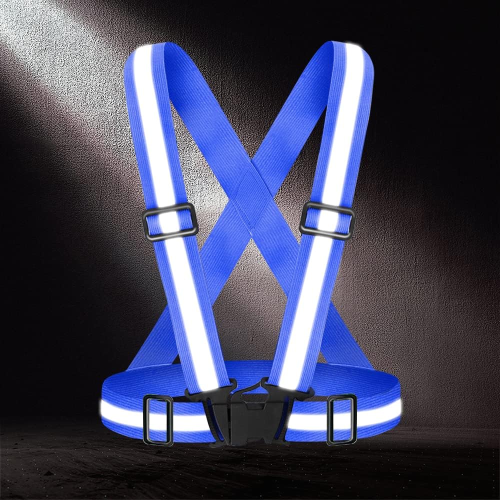 High Visibility Reflective Vest Safety Vest Running Reflective Gear Adjustable Reflective Vest for Walking,Jogging,Hiking,Night Cycling