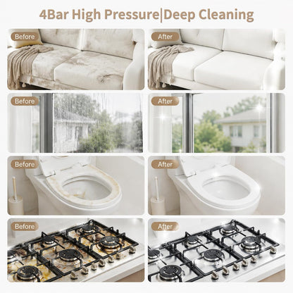 Steam Cleaner, 3 Level Adjustable Pressurized Steam Cleaner for Home, 15s Heat-Up Handheld Steamer for Cleaning, 1.9 Qt Tank Portable Steam Cleaner for Car, Home, Tile, Grout, Rose Gold