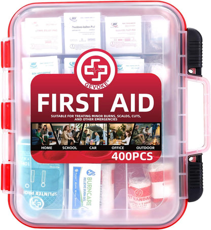 Gevoke Professional First Aid Kit - 310 Piece HardCase Medical Kit for Home, Car, Camping, Travel, Hiking, Truck, Office, Sports, Vehicle & Outdoor Emergencies