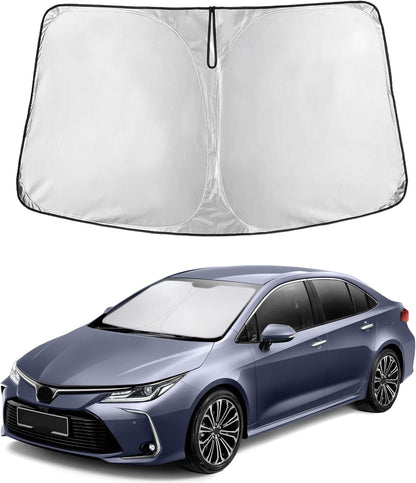 EcoNour Car Windshield Sun Shade | 2025 Upgraded Innovative No-Light-Pass Technology for Maximum Coverage | Foldable Sun Shade Keeps Your Vehicle Cool | Must-Have Car Accessories | Small (59" x 29") - Colors C