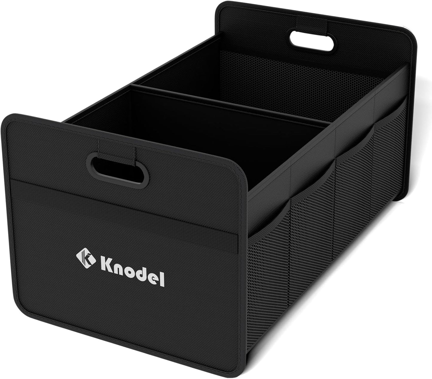 K KNODEL Car Trunk Organizer, Foldable Organizer for Car, Automotive Consoles & Organizers, Storage with Reinforced Handles (Medium, Black)