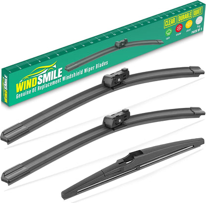 26" 16" 11" Windshield Wiper Blades Replacement for Chevrolet Chevy Trax 2024 2025 2026 Premium All Weather Front Rear Wipers Set - OEM Quality (Pack of 3) - Colors B