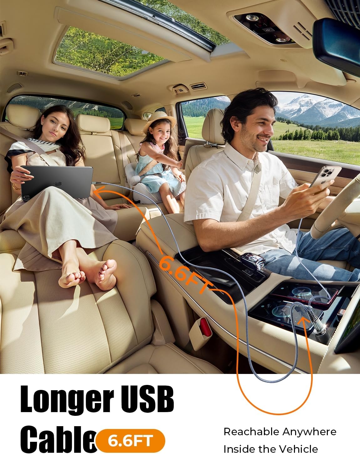 AINOPE 67.5W Car Charger USB C Fast Charge, PD 45W USB C Car Charger Fast Charging【Mini & Metal】 Cigarette Lighter Adapter USB-C Type C Car Charger for iPhone 17 16 15 Pro Max, for Samsung S26 S25