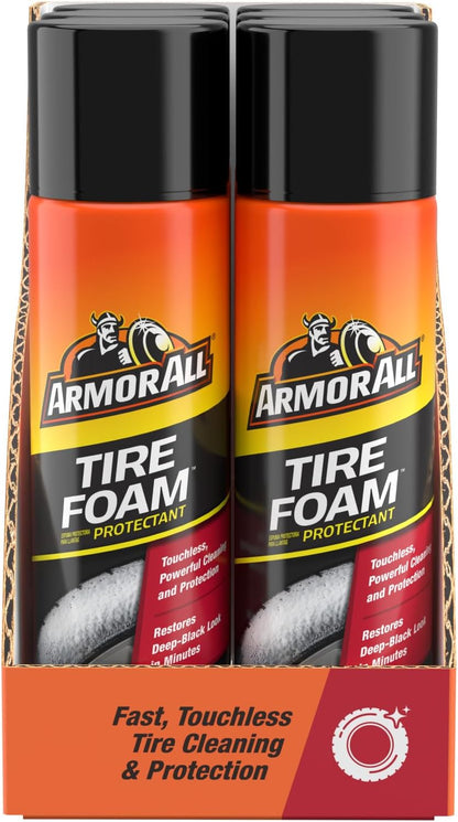 Armor All Tire Foam, Tire Cleaner Spray for Cars, Trucks, Motorcycles, 20 Oz Each, 1.25 Pound (Pack of 1)