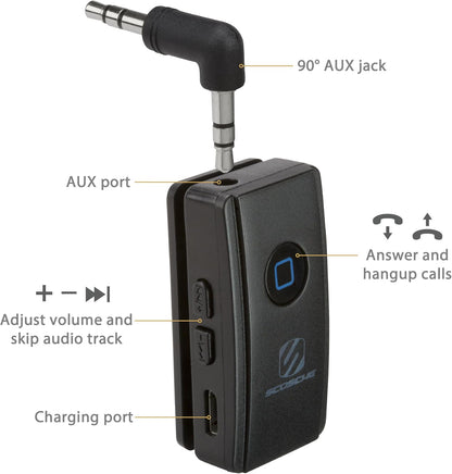 Scosche BTFM8 Bluetooth FM Transmitter Car, Dual 12W USB-C and USB-A Charging Ports, Fast Type-C Car Charger, Wireless Radio Bluetooth Adapter, Hands-Free Car Kit for Calls, Siri and Google Assistant