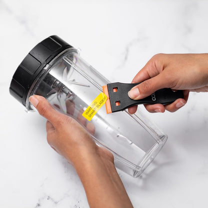 Perco Glue Off Adhesive Sticker Remover 3.3 fl. oz & Scraper with Plastic Razor for Removing Labels (Adhesive Sticker Remover & Scraper w/Plastic Razor)