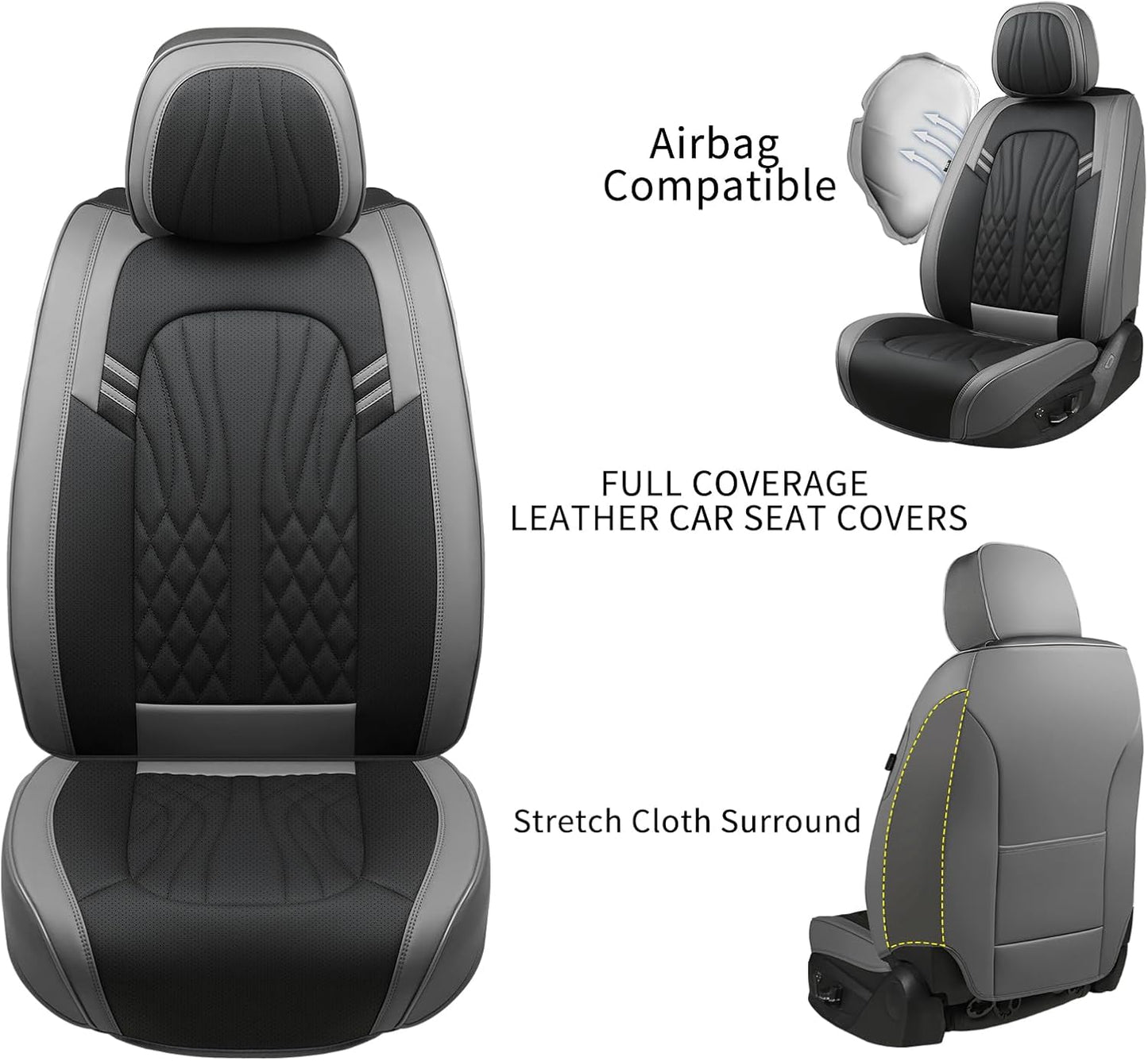 MINGBRON Leather Car Seat Covers,Car Seat Protector Waterproof,Seat Covers Full Set, Car Seat Protectors 5 Seats,Automotive Seat Covers Fit Most Cars Wine Red