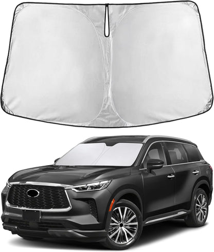 EcoNour Car Windshield Sun Shade | 2025 Upgraded Innovative No-Light-Pass Technology for Maximum Coverage | Foldable Sun Shade Keeps Your Vehicle Cool | Must-Have Car Accessories | Small (59" x 29") - Colors A