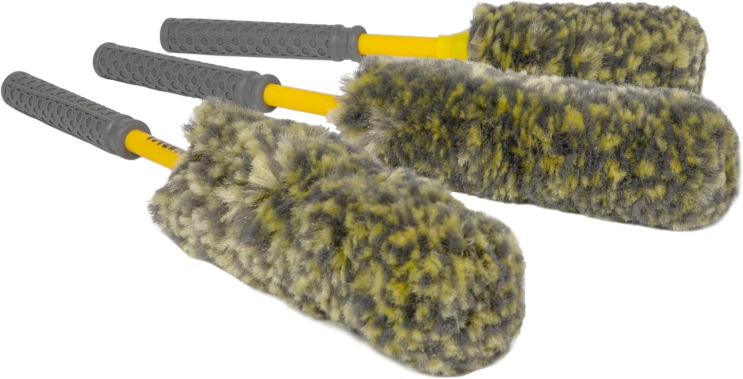 Chemical Guys Rimpaca Ultimate Wheel Brush Set - 3-Piece Wheel Cleaner Brush Kit with Soft Bristle Brushes for Cars, Trucks, SUVs, Motorcycles, and RVs - Safe for Rims, Grilles, and Tight Areas