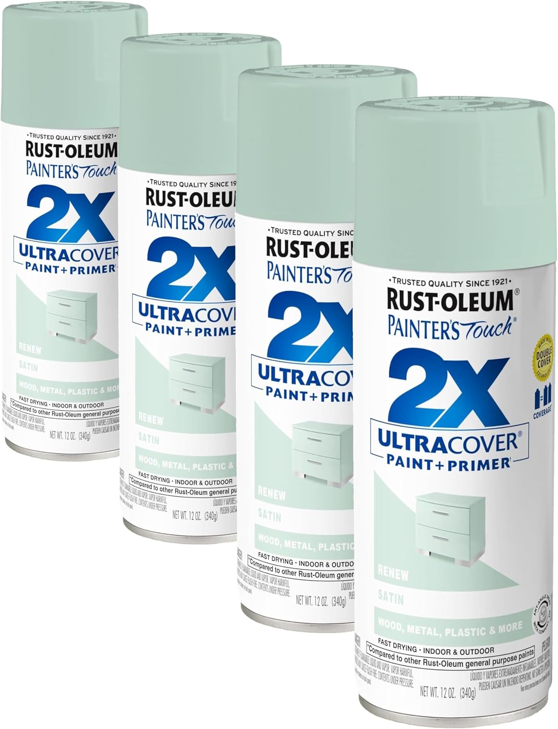 Rust-Oleum 334029 Painter's Touch 2X Ultra Cover Spray Paint, 12 oz, Gloss Clear - Colors D