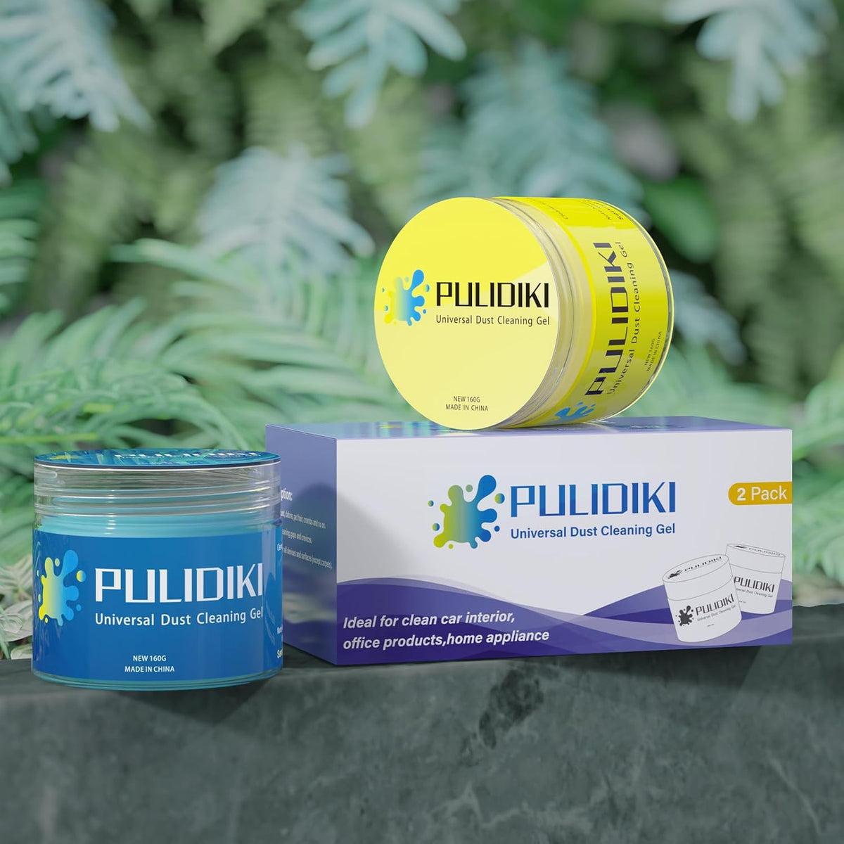 PULIDIKI Car Cleaning Gel Car Cleaning Putty Car Putty Auto Detailing Tools Car Slime Cleaner Dust Cleaning Gel for Car Interior Cleaner Car Cleaning Supplies Cleaning Kit Car Accessories Blue 2Pack
