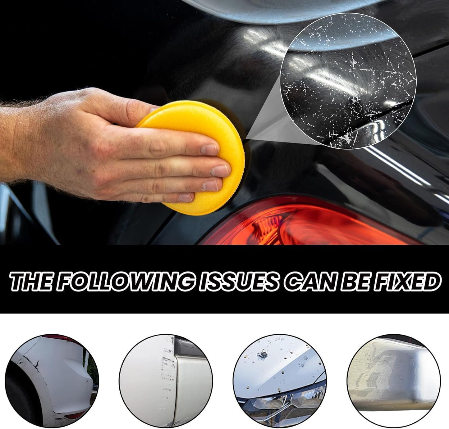 Car Scratch Removal Wax, 2026 New Upgraded scratch remover for vehicles Deep Scratches, Universal Car Paint Polishing Wax Scratch Remover with Wipe and Sponge (1Set)