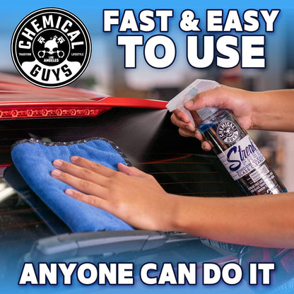 Chemical Guys Streak Free Glass and Window Cleaner - Works on Glass, Windows, Mirrors, and Screens, Ammonia-Free and Safe on Tinted Windows, for Cars, Trucks, SUVs, and Home Use - 16 oz