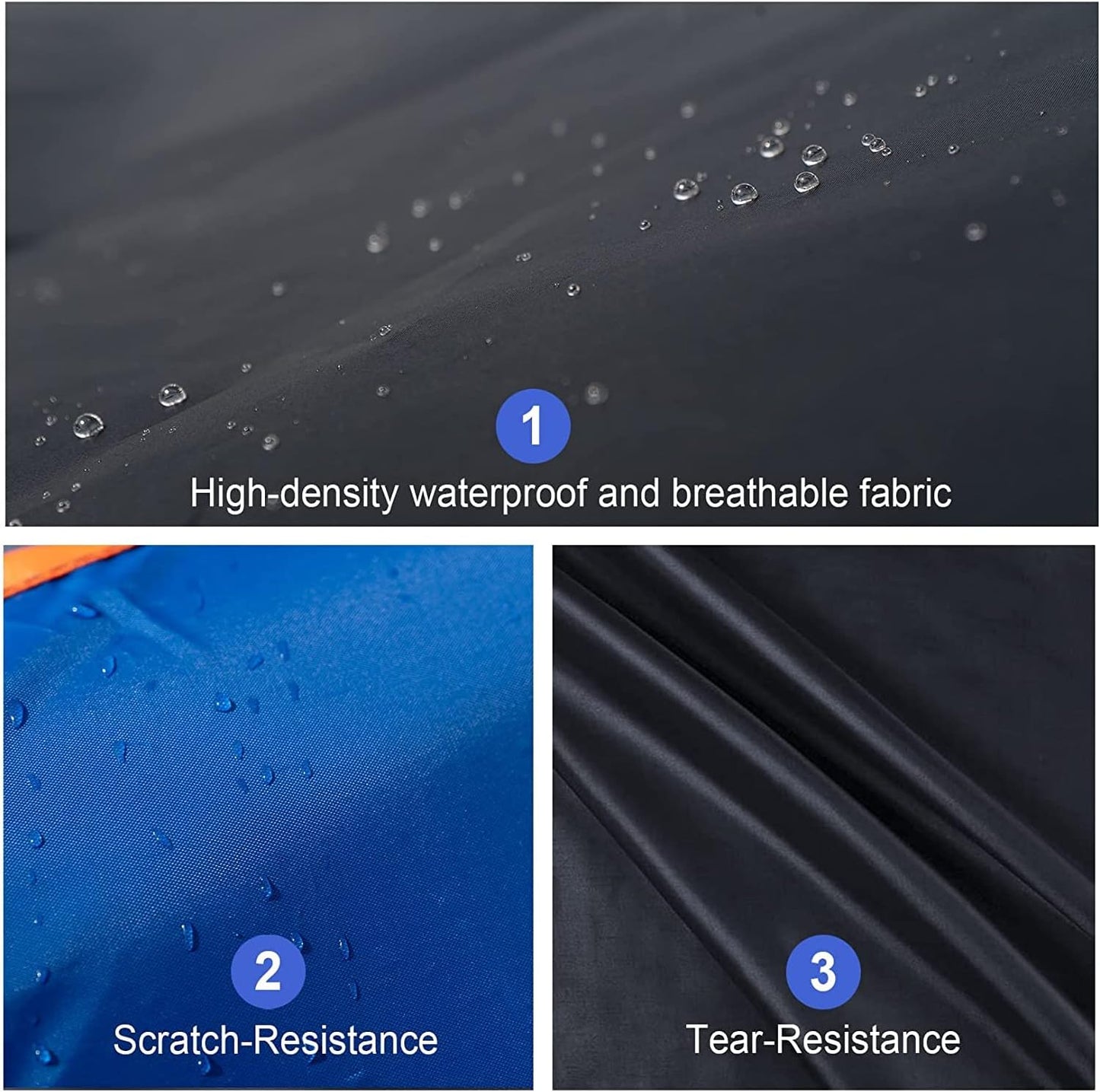 Car Cover Waterproof All Weather for Automobiles, Universal Fit Sedan Coupe Chevrolet Corvette/Camaro, Ford Mustang/Fusion, Honda Accord/Civic, KIA Optima, Hyundai Sonata, Nissan Maxima etc.