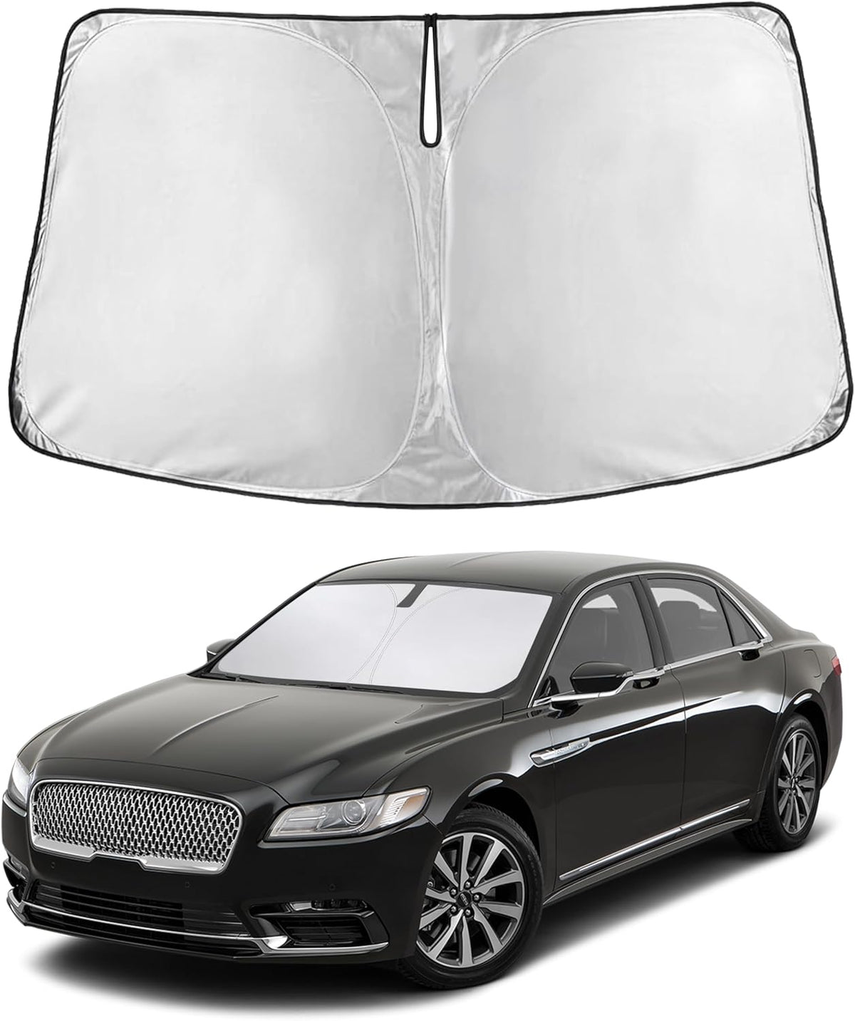 EcoNour Car Windshield Sun Shade | 2025 Upgraded Innovative No-Light-Pass Technology for Maximum Coverage | Foldable Sun Shade Keeps Your Vehicle Cool | Must-Have Car Accessories | Small (59" x 29") - Colors D