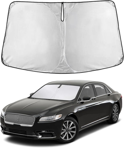 EcoNour Car Windshield Sun Shade | 2025 Upgraded Innovative No-Light-Pass Technology for Maximum Coverage | Foldable Sun Shade Keeps Your Vehicle Cool | Must-Have Car Accessories | Small (59" x 29") - Colors D