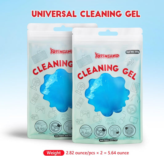 YOPINSAND Car Cleaning Gel, 2 Pack Car Cleaning Putty, Universal Auto Deatiling Tools, Reusable Interior Cleaner for Car Keyboard Air Vent, Car Slime Cleaner Dust Cleaning Gel