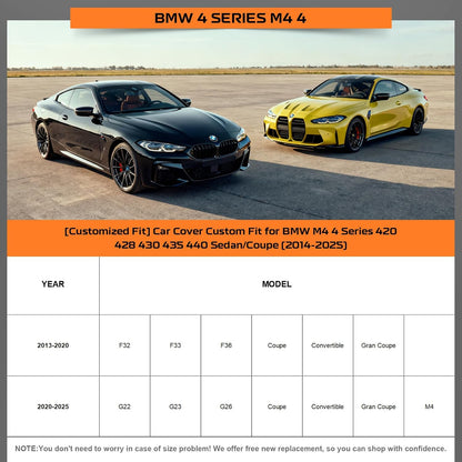 Kayme Heavy Duty Car Cover Custom Fit for BMW 3 Series 320i 325i 328i 330i 335i (1982-2026), Outdoor Full Exterior Cover with Tape and Towel, Rain Snow Sun UV Protection. - Colors B