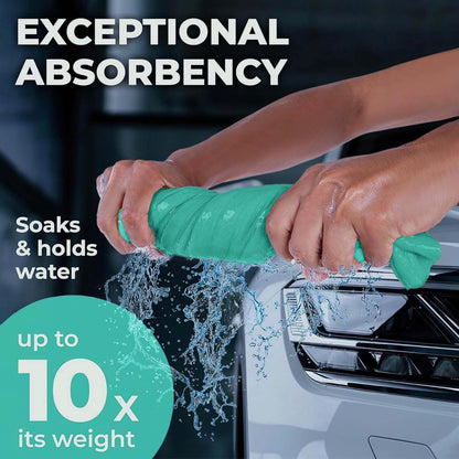 Premium Shammy Cloth for Car Drying - 26”x17” - Super Absorbent Chamois Towel for Car - Scratch-Free, Reusable & Soft