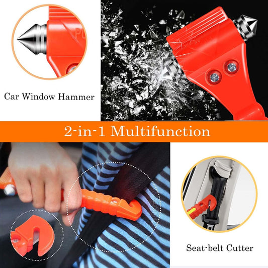 10 Pack Car Safety Hammer, Auto Emergency Escape Tool Car Window Glass Breaker and Seat Belt Cutter for Family Rescue, Car Life Saving Survival Kit