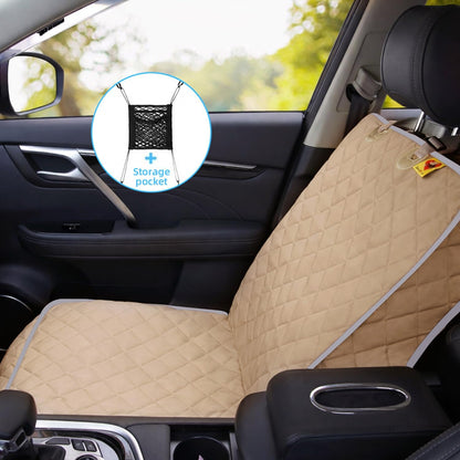 Bark Lover Deluxe Dog Seat Cover for Front Seat-More Durable Waterproof Front Seat Protector, High Heat Resistant and Nonslip Front Seat Cover for Dogs Kids, Universal Size (Black,1 Pack)