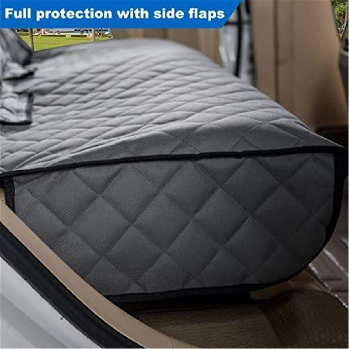 VIEWPETS Bench Car Seat Cover Protector - Waterproof, Heavy-Duty and Nonslip Pet Car Seat Cover for Dogs with Universal Size Fits for Vehicles, Trucks & SUVs