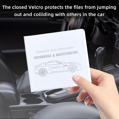 Ziciner Car Registration Insurance Holder, 2Pack Essential Auto Card Document Glove Box Organizer with Touch Fastener, Vehicle Interior Accessories Perfect for Most Car, Truck, SUV (Red/Small Car)