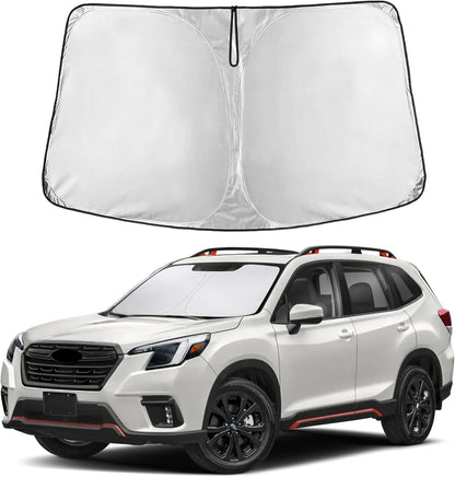 EcoNour Car Windshield Sun Shade | 2025 Upgraded Innovative No-Light-Pass Technology for Maximum Coverage | Foldable Sun Shade Keeps Your Vehicle Cool | Must-Have Car Accessories | Small (59" x 29") - Colors I