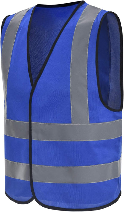 AYKRM 12 colour High visibility viz vest hi vis viz reflective work construction safety vest (XS-8XL) - Colors A