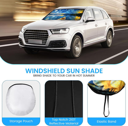 Windshield Sun Shade - Windshield Sun Shade Foldable Offers Ultimate Protection for Car Interior UV Protection Car