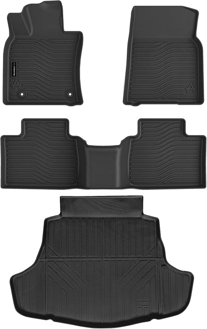 All Weather Floor Mat Fit for Toyota Corolla(Include Hybrid Exclude Hatchback) 2026 2025-2020 TPE Rubber Liners Corolla Accessories All Season Guard Odorless Anti-Slip Liner Black