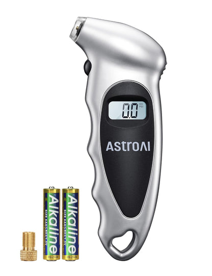 AstroAI Digital Tire Pressure Gauge 200 PSI, Industrial Tire Gauge Calibrated to ANSI B40.7 Grade 2A (±0.5%), AAA Batteries, for Light Trucks, Pickup Trucks, SUVs, Cars (Black)