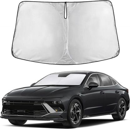 EcoNour Car Windshield Sun Shade | 2025 Upgraded Innovative No-Light-Pass Technology for Maximum Coverage | Foldable Sun Shade Keeps Your Vehicle Cool | Must-Have Car Accessories | Small (59" x 29") - Colors G
