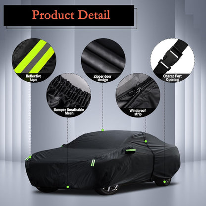 Car Cover Custom Fit for Toyota Corolla 2000-2025, Honda Civic 1991-2025, Waterproof All Weather Full Exterior Cover Rain Sun Protector Car Cover with Door Zipper