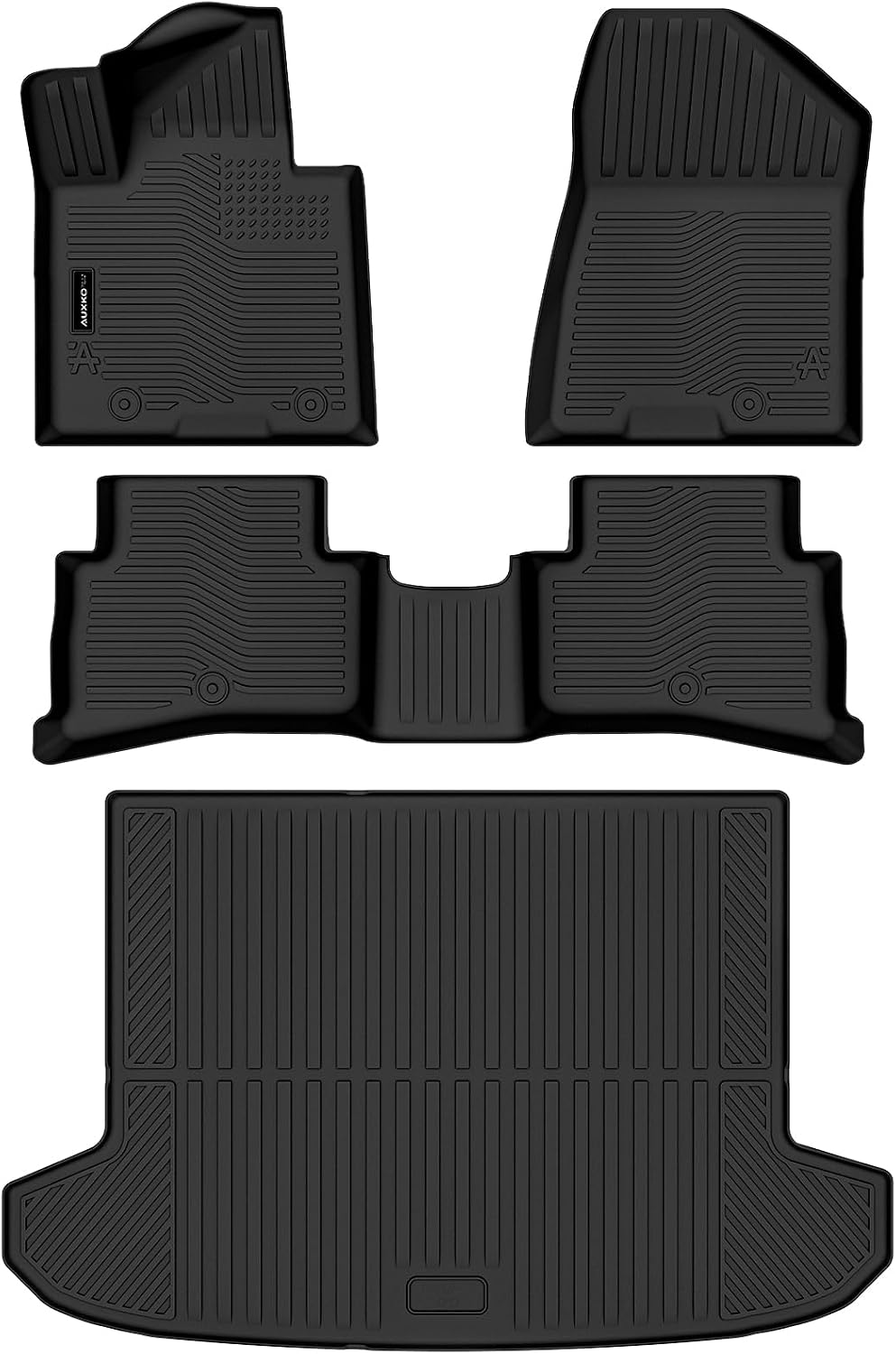 Auxko All Weather Floor Mat & Cargo Mat Fit for 2026 2025 2024 2023 2022 Hyundai Tucson Hybrid(Not PHEV) TPE Liner Tucson Accessory Set All Season Odorless Anti-Slip Floor Liner